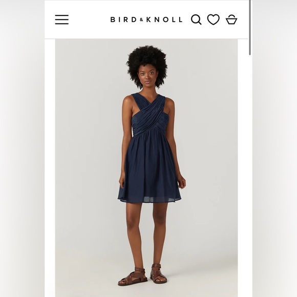 BIRD & KNOLL INKY BLUE DRESS - Picture 3 of 11